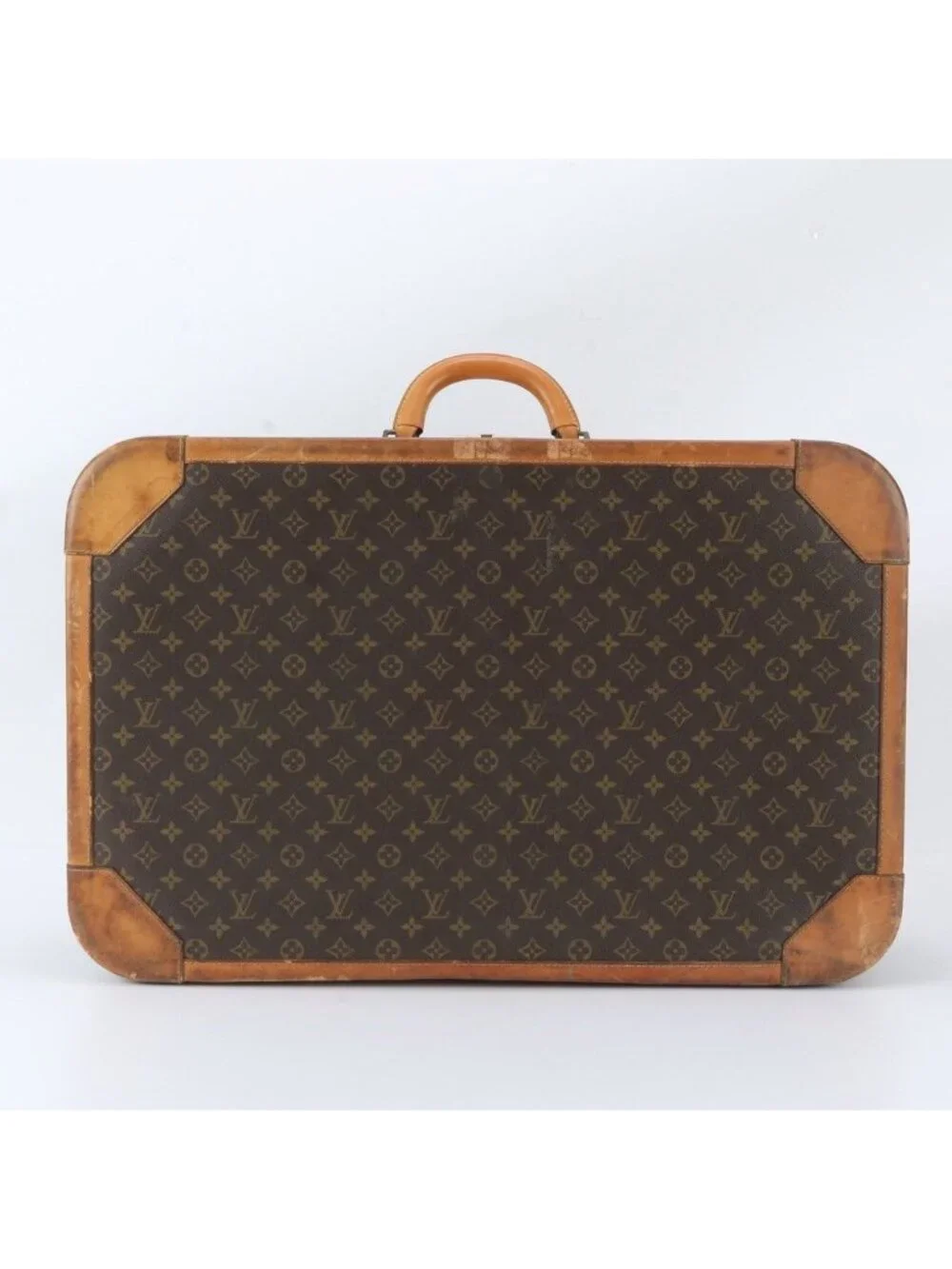 Louis Vuitton Monogram Stratos 70 Leather Trunk Hard Case Boston Bag